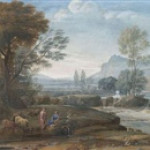 Carl Ludwig Kaaz, Arkadische Landschaft, 1797, Gouache