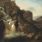 Carl Ludwig Kaaz, Landchaft mit Wasserfall,o. J.