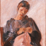 Nähende Frau
