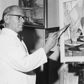 Karl Holzinger malend_1962
